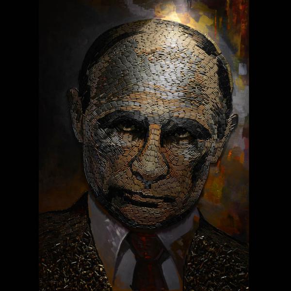 «Лицо войны» - портрет Путина нарисовали с помощью гильз