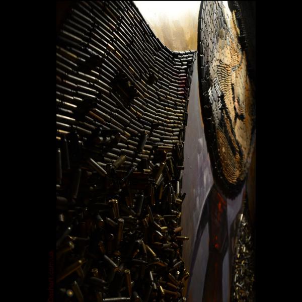 «Лицо войны» - портрет Путина нарисовали с помощью гильз