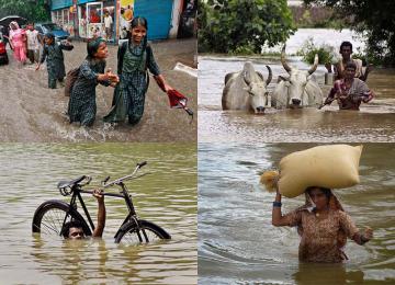 Более 1,7 млн человек пострадали от наводнения в Индии