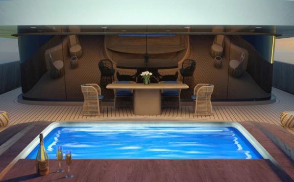 Итальянцы представили эксклюзивную 85-метровую яхту с двумя симметричными бассейнами (ФОТО)