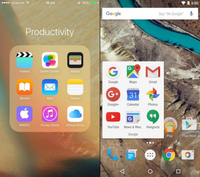 Битва гигантов. Сравнение iOS 9 и Android 6.0 (ФОТО)