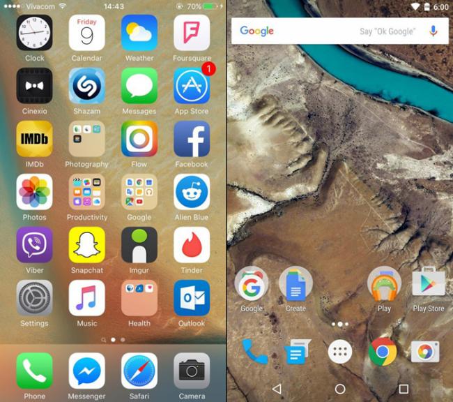 Битва гигантов. Сравнение iOS 9 и Android 6.0 (ФОТО)