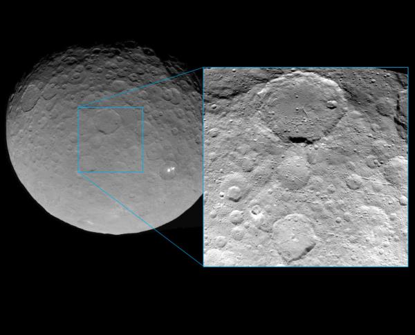 NASA опубликовало снимки поверхности Цереры (ФОТО)