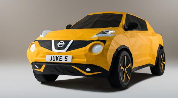 Британцы склеили Nissan Juke из бумаги (ФОТО)