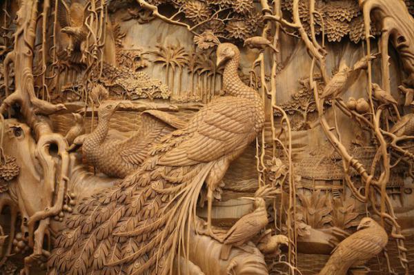 Сказочная резьба по дереву в исполнении китайских мастеров (ФОТО)