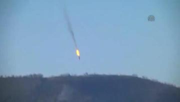 Кадры крушения российского бомбардировщика Су-24 в Сирии (ВИДЕО)