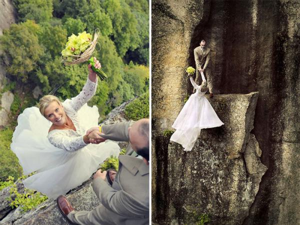 Экстремальная свадебная фотосессия, от которой захватывает дух (ФОТО) Экстремальная свадебная фотосессия, от которой захватывает дух (ФОТО)