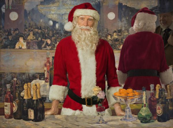 Шуточная фотосессия Санты, или новогодние настроения на полотнах классиков от Эда Уилера (ФОТО)