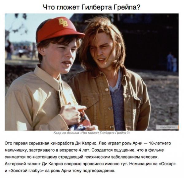 Леонардо Ди Каприо и его десять ролей, за которые он так и не получил "Оскар" (ФОТО)