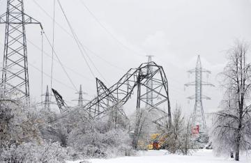Восемьдесят населенных пунктов на территории Украины остались без электричества
