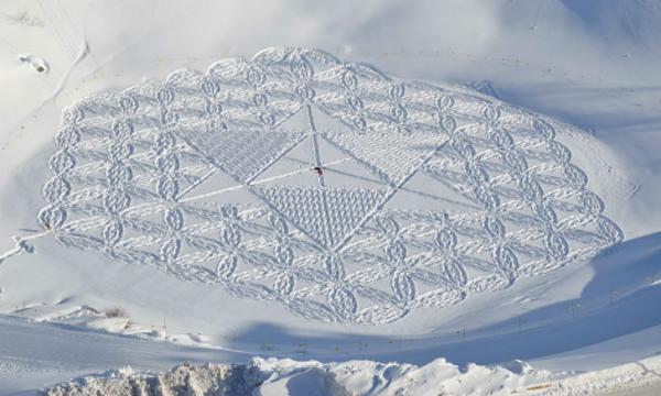 Зимняя сказка: художник из Великобритании создает волшебные картины на снегу (ФОТО)