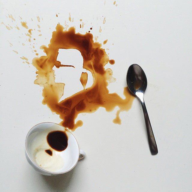 Невероятные картины из пролитого кофе (ФОТО)