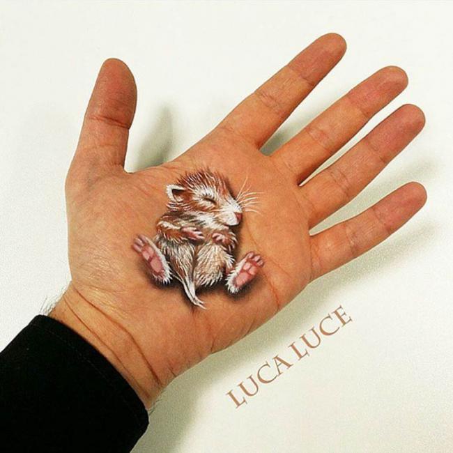 Визажист создает невероятные 3D-иллюзии на собственной руке (ФОТО)