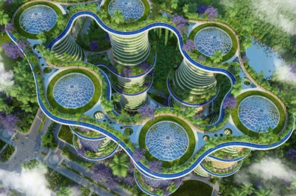 Как будет выглядеть жилой район будущего: тандем футуризма и экологии (ФОТО)