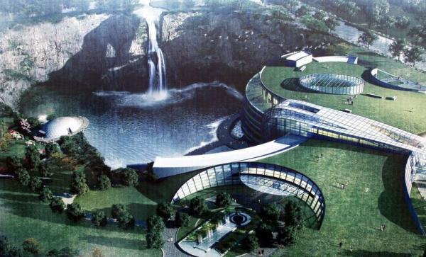 Шикарный отель с водопадом на месте заброшенного карьера (ФОТО)