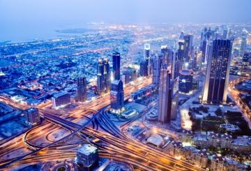 Красоты Ближнего Востока: огни ночного Дубая (ФОТО)