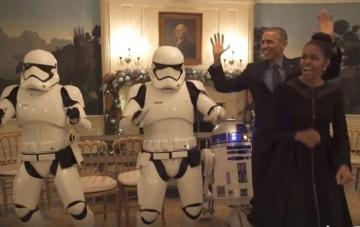 Барак Обама станцевал с имперскими штурмовиками (ВИДЕО)