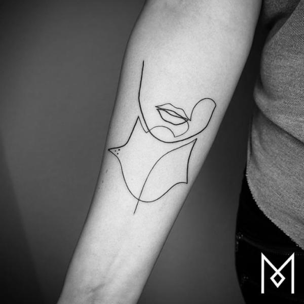 Минималистичные татуировки, нарисованные одной линией (ФОТО)