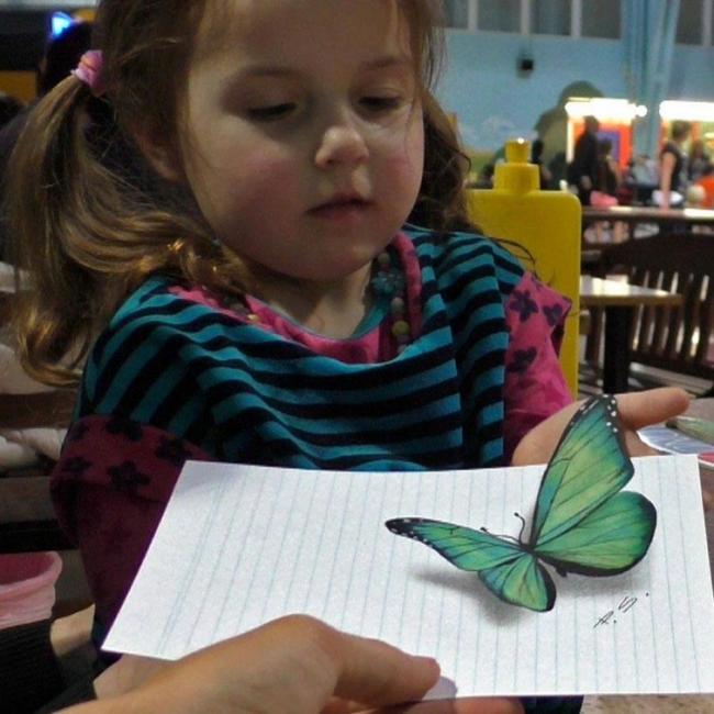 Обман зрения. Невероятные 3D-рисунки на бумаге (ФОТО)