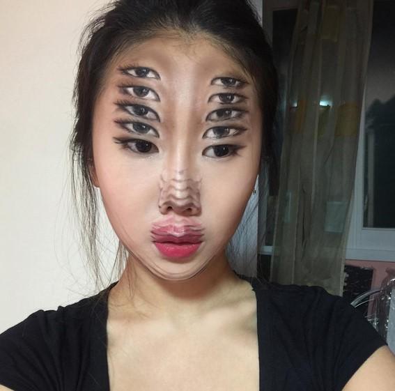 Потрясающий 3D макияж от корейского художника-иллюзиониста (ФОТО)