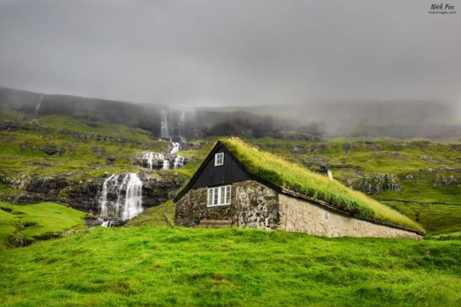 Сказочные скандинавские дома с зелеными крышами (ФОТО)