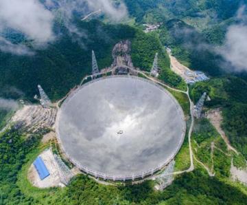 Самый большой в мире радиотелескоп FAST достраивают в Китае (ФОТО)