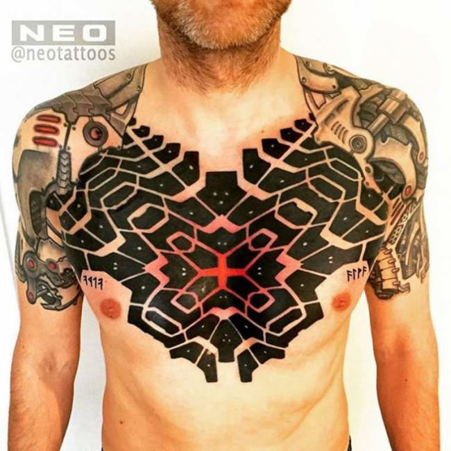 Сложные геометрические татуировки, на которое захочется посмотреть дважды (ФОТО)
