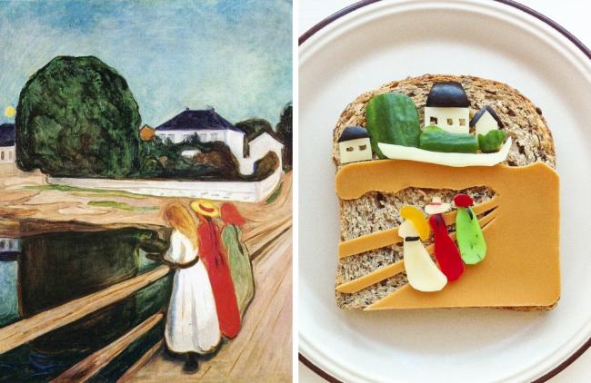 15 великих картин, которые нарисовали на бутербродах (ФОТО)