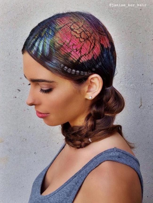 Граффити на волосах – новый женский тренд (ФОТО)