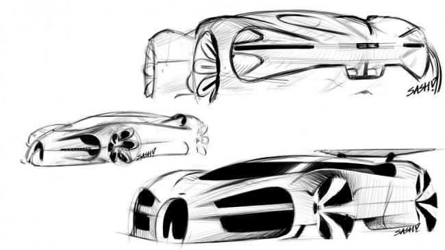 В Сети появились первые варианты дизайна Bugatti Chiron (ФОТО)