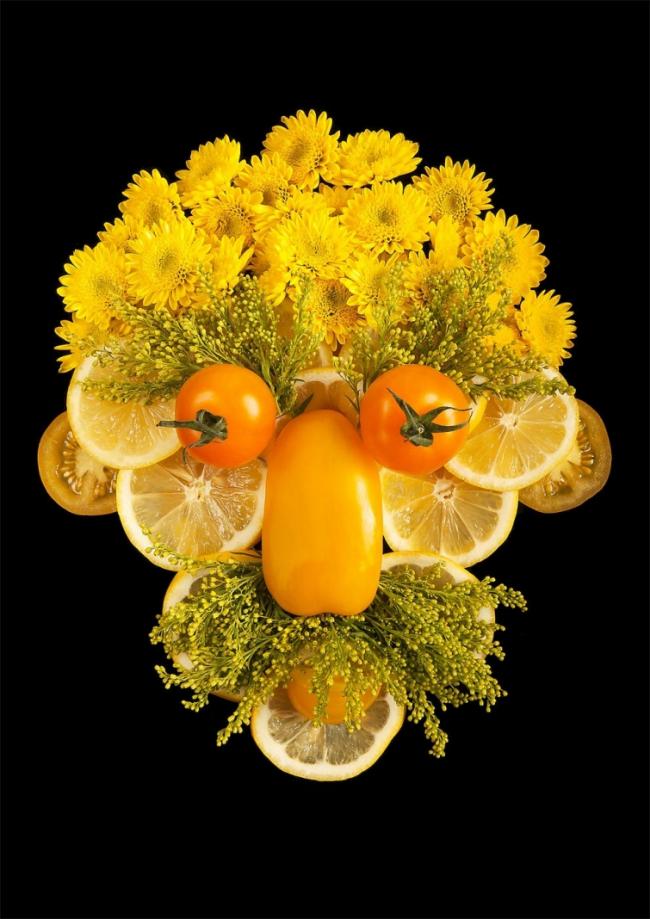 Художник создает потрясающие портреты из овощей и фруктов (ФОТО)