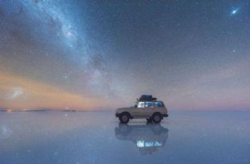 Отражение Млечного Пути в солончаках Боливии (ФОТО)