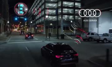 Автомобили Audi предупредят водителя о смене сигнала светофора (ВИДЕО)