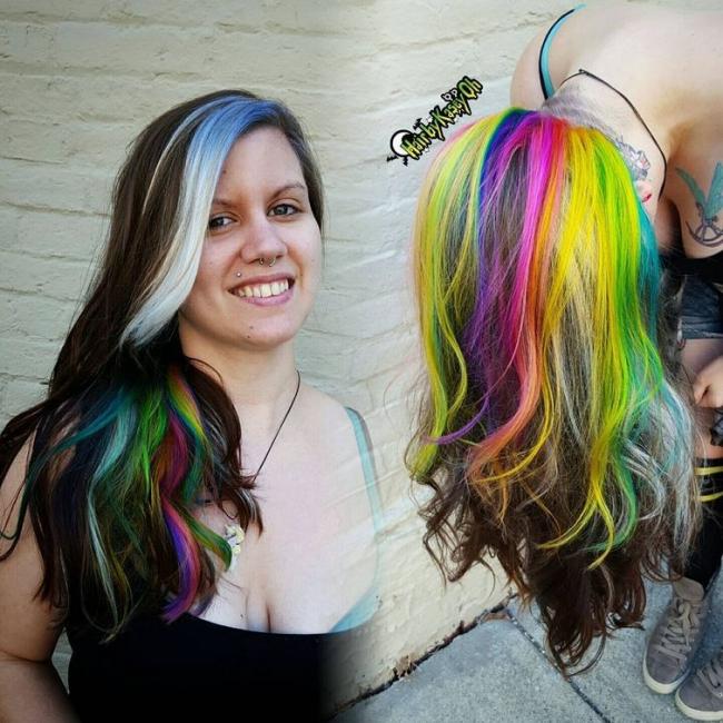 Скрытая радуга в волосах – новый тренд, который покорил весь мир (ФОТО)