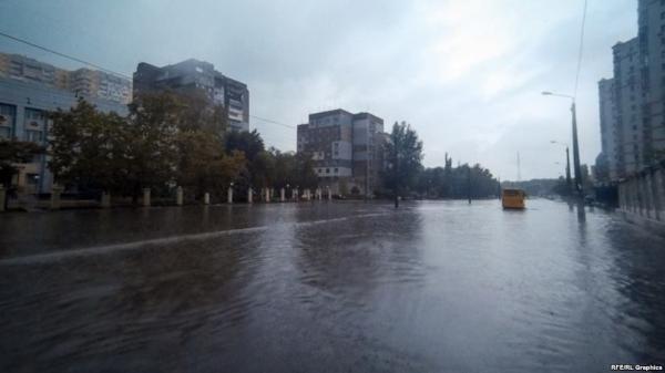Большая вода морской Одессы (ФОТО)