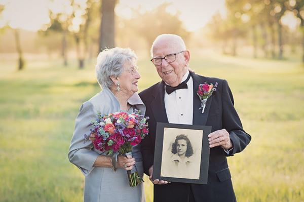 Пожилая пара провела свадебную фотосессию 70 лет спустя (ФОТО) Пожилая пара провела свадебную фотосессию 70 лет спустя (ФОТО)