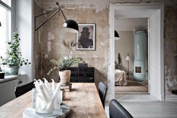 Суровый дизайн: скандинавская квартира с грубыми бетонными стенами (ФОТО)