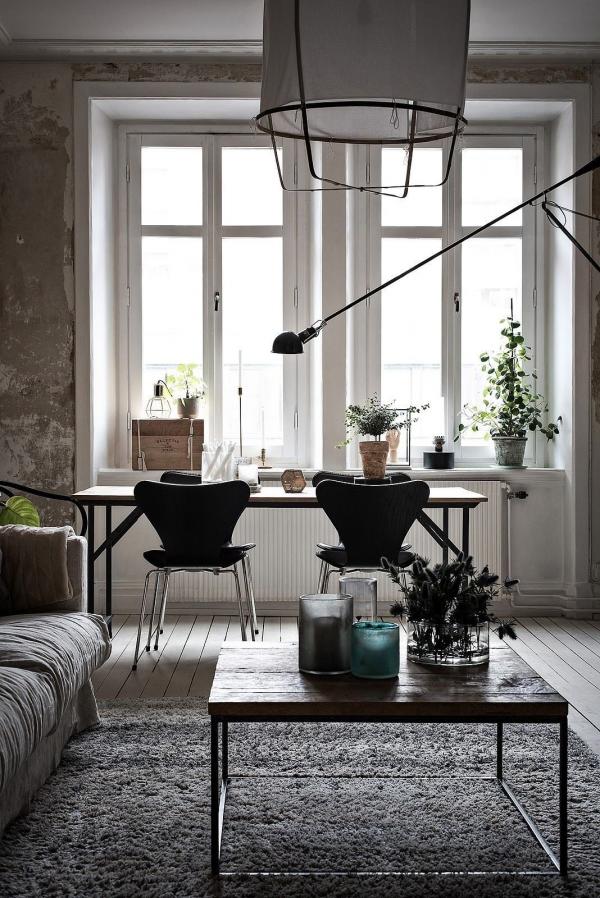 Суровый дизайн: скандинавская квартира с грубыми бетонными стенами (ФОТО)
