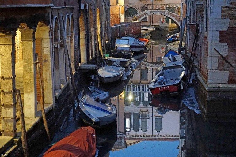 Аномальное явление оставило каналы Венеции без воды (ФОТО)