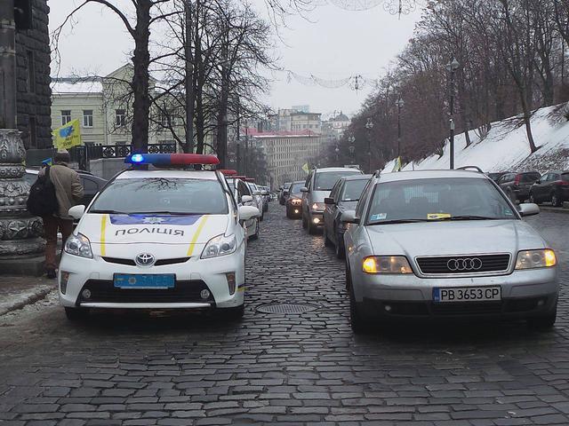 Протестующие автомобилисты добрались до здания Кабмина (ФОТО+ВИДЕО)