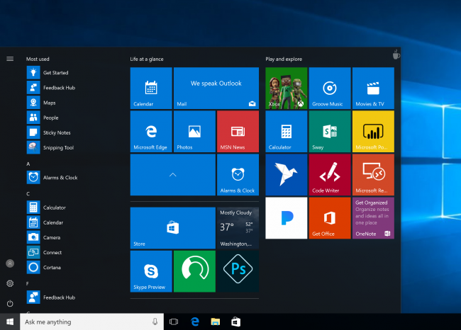 В Сети появились изображения обновленной версии Windows 10 (ФОТО)