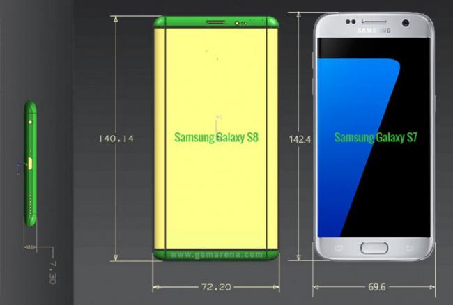 В Сети появился шпионский снимок Samsung Galaxy S8 (ФОТО)