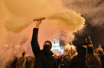 Националисты подрались с полицейскими в Киеве