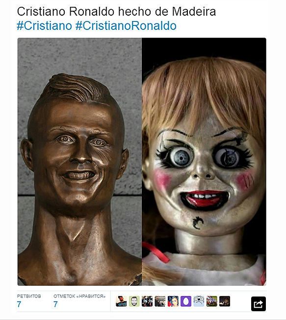 В Сети высмеяли новую статую Роналду (ФОТО)