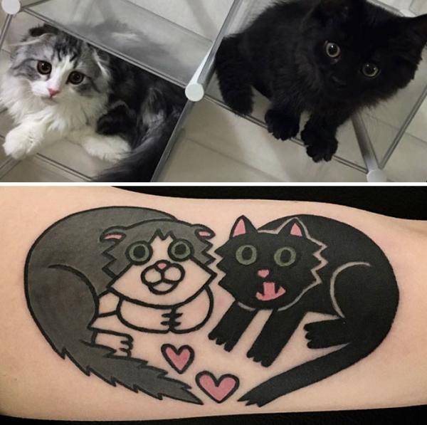 Южнокорейский татуировщик рисует милых животных на теле их владельцев (ФОТО)	