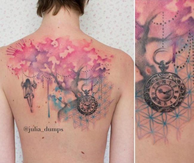 30 акварельных татуировок, которые вдохновляют своей легкостью и красотой (ФОТО)