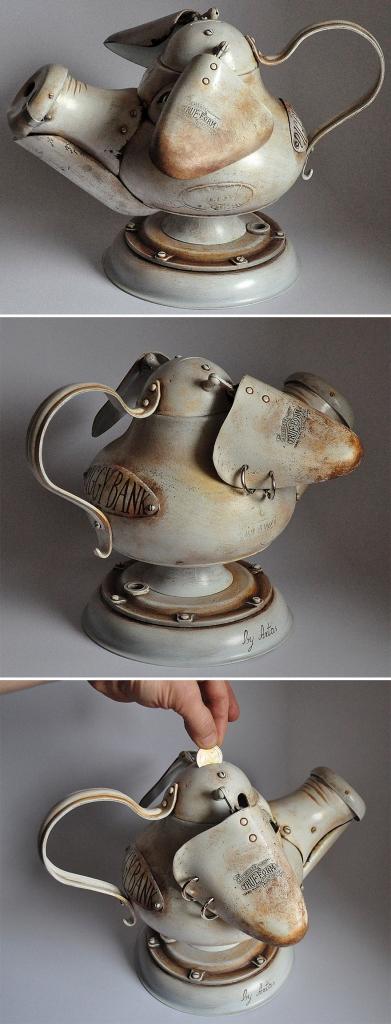 Фантастические стимпанк-скульптуры из мусора (ФОТО)