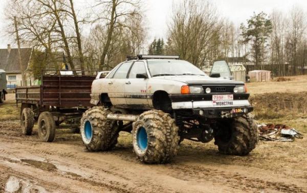 Белорус переделал старый седан Audi 100 в монстра для покорения бездорожья (ФОТО)