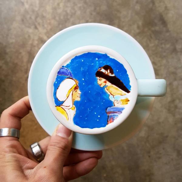 Житель Южной Кореи создает удивительные рисунки прямо в кофейной чашке (ФОТО)