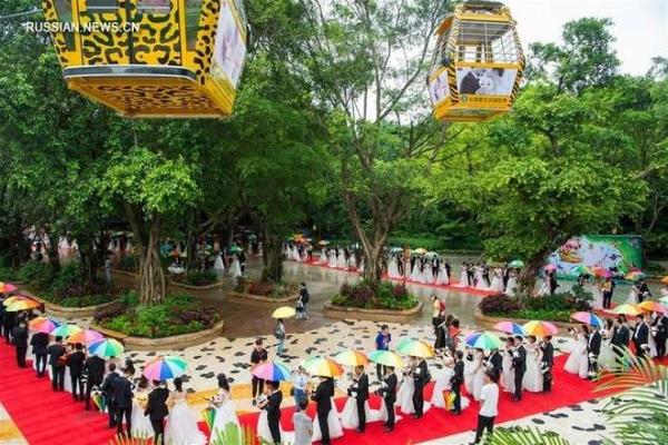 227 поводов для счастья: коллективная свадьба в Китае (ФОТО)